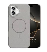 Microsonic Apple iPhone 16 Plus Kılıf MagLeather Pro Gri (Gri)
