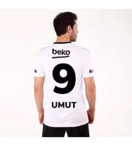 Beşiktaş Lisanslı Yetişkin Forması Kişiye Özel Baskılı (Beyaz)