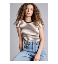 Defacto Fıtted Bisiklet Yaka Ribana Pembe Kadın T-Shirt G2231AX/PN74