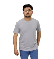 Erkek Sıfıryaka Düz Merserize Tişört T6034 BGL-ST04527 (Gri)