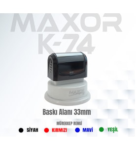 Maxor K-74 İsim-Ünvan Kaşesi 1 Adet 33 mm Yuvarlak