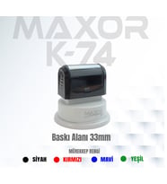Maxor K-74 İsim-Ünvan Kaşesi 1 Adet 33 mm Yuvarlak
