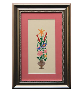 e38 EL İŞÇİLİĞİ VAZOLU BUKET 41*28 cm - 1793