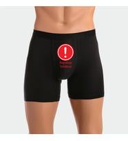 Boğulma Tehlikesi Yazılı Erkek Man Boxer Hediye Boxer (Siyah)