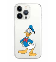 Apple iPhone 13 ProMax Uyumlu Kapak Donald Duck Tasarımlı Şeffaf Silikon Kılıf