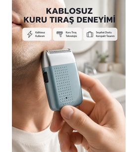 Şarjlı Kuru Kullanım Tıraş Makinesi – Kablosuz, Taşınabilir