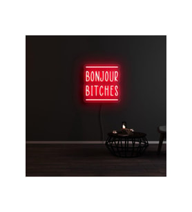 BONJOUR BITCHES Yazılı Neon Tabela