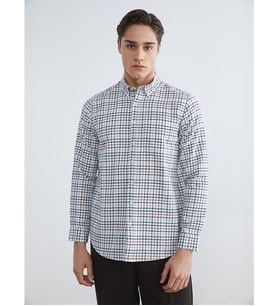 LCWAIKIKI Classic Yeşil Regular Fit Ekose Erkek Gömlek