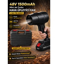 Şarjlı Hava Üfleyici Çok Güçlü Jet Turbo Fan 48V 4000mAh 2KG İtiş Güçlü Taşınabilir Hava Üfleme Makinası