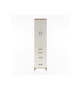 Hyperion Dolap 4 Raflı 4 Çekmeceli 2 Kapaklı 60x44x243 Çam-Aytaşı