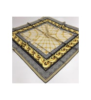 Zincirli Desen Black Seri Twill Eşarp Eşarp Askısı ile Birlikte 90x90 cm Vizon K
