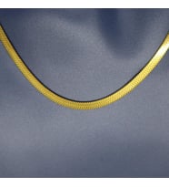 İtalyan 4 mm Sarı Çelik Ezme Zincir 45 cm