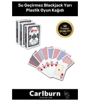 Yeni Nesil Su Geçirmez Texas Holden Casino 21 İskambil Blackjack Yarı Plastik Oyun Kağıdı