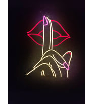 sessizlik neon led tabela(60x40cm)