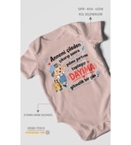 Anneye ve Dayıya Özel Kısa Kollu Bebek Body %100 Pamuk