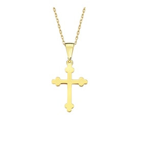 Altın Klasik Cross Kolye