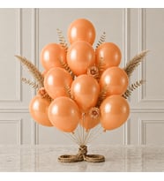 Turuncu Renk Lateks Metalik Balon (30 cm) - 12 Adet