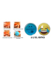 GÜLEN EMOJİ MAVİ CEYLAN CEP SOBASI,EL ISITICI,2 ADET SICAK SU TORBASI PVC  9cm