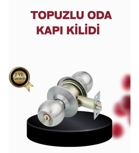 Paslanmaz Çelik Dayanıklı Topuzlu Kapı Kilidi