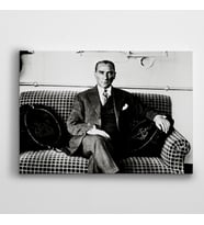 Atatürk Siyah Beyaz 20 Kanvas Tablo