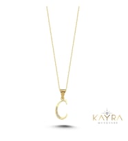 C Harfi Altın KolyeBM05