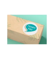Mavi Beyaz Thank You Etiket Konuşma Balonu Azul Bla Azurro Blau Mat Sticker 4 Cm - 40 Adet