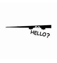Hello? Klozet Sticker Siyah 18x5 cm