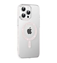 Joko Apple İphone 15 Pro Move Taşlı Magsafe Kapak - Gümüş