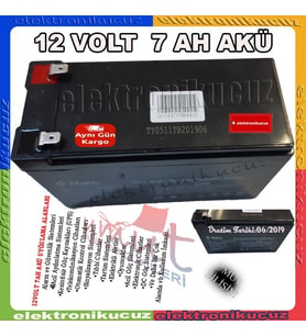 Umut Bilişim Teknolojileri 12V 7Ah 12 VOLT 7 AMPER PİLSAN uyumlu OYUNCAK ARABA JEEP AKÜLÜ ARABA AKÜSÜ PİLİ BATARYASI