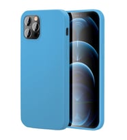 Apple iPhone 15 Pro Max 6.7'' İnce Mat Silikon Kılıf Mavi