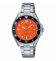 Casio MDV-10D-4A1VDF Quartz Çelik Gri Turuncu Kadran 39 mm Erkek Kol Saati