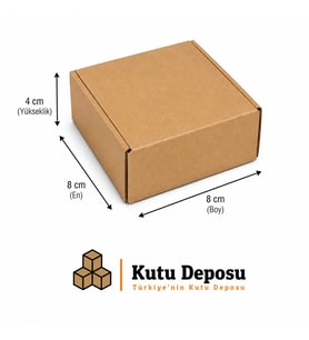8x8x4 cm E-Ticaret ve Kargo Kutusu-Kilitli (Takı Kutusu) (100 ADET)