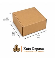 8x8x4 cm E-Ticaret ve Kargo Kutusu-Kilitli (Takı Kutusu) (100 ADET)