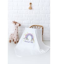 Pia Baby Premium %100 Pamuk Çift Kat Penye Bebek Battaniyesi 80x80 cm 5075-11 (Krem)