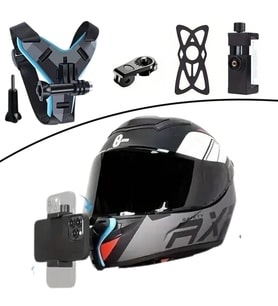 Motorsiklet Kask Önü Takılan Telefon Tutucu Aksiyon Kamerası Takılabilen Aparat