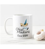 Kişiye Özel Okul Müdürü Beyaz Kupa Bardak