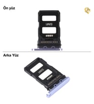 Xiaomi Mi 11 Uyumlu Sim İç Yuvası Çiftli Mor Sim Kart Tepsisi Sim Kızağı Sim Çekmecesi Sim Tray