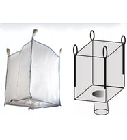 1 Adet 90x90x120 CM Sanayi Tipi Big Bag Büyük Grit Çuval Alt Bacalı Tahliyeli