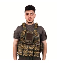 TSK Kamuflaj Haki Kolonlu Askeri Hücum Yeleği (Kamuflaj-Kahverengi)