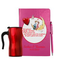 Sevgililer Gününe Özel Defter Kalem & Termos Mug Hediye Seti 21