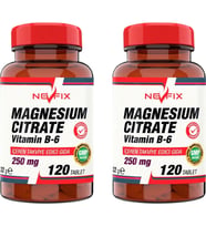 Nevfix Magnesıum Cıtrate Vitamin B-6 120 Tablet 2 Kutu