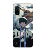 Xiaomi Redmi Note 10 / Note 10S Uyumlu Chainsaw Man Tasarımlı Şeffaf Telefon Kılıfı