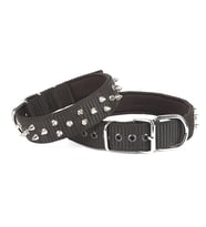 Doggie Konfor El Yapımı Çivili Köpek Boyun Tasması 4x52-60cm Siyah