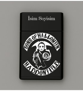 Sons of Halloween Desenli Metal Tabaka – Kişiye Özel İsimli Hediyelik