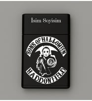 Sons of Halloween Desenli Metal Tabaka – Kişiye Özel İsimli Hediyelik