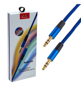 POWERMASTER PM-3778 3.5 MM 1.2 METRE ERKEK/ERKEK ÖRGÜLÜ LACİVERT STEREO AUX KABLO