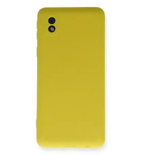 Newface Samsung Galaxy A01 Core Kılıf Nano içi Kadife Silikon - Sarı