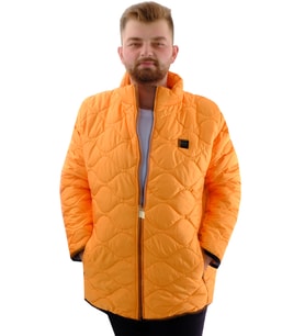 Mode XL Büyük Beden Erkek Dik Yaka Kapitone Mont U24601 Hardal