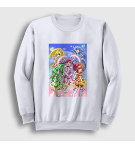 Presmono Unisex Beyaz Precure Pretty Cure Anime Sweatshirt 439821tt