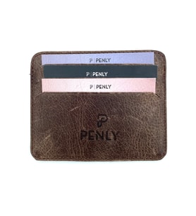 PENLY ERKEK KAHVERENGİ KARTLIK  ORJİNAL HAKİKİ DERİ  CÜZDAN